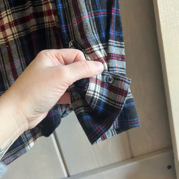 Express Boyfriend Flannel with Sequins - Picture 7 of 9